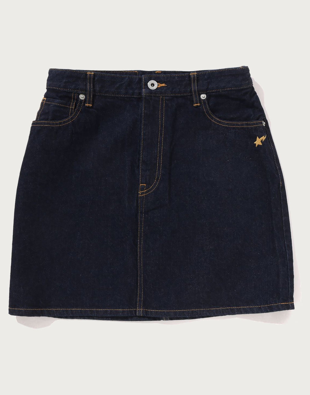 APE HEAD EMBROIDERY 12 OZ DENIM SKIRT LADIES