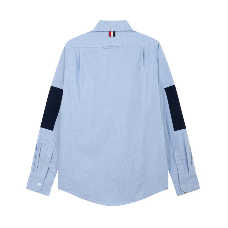 Men's Double Sleeve Patches Contrast Shirt | Thom Browne