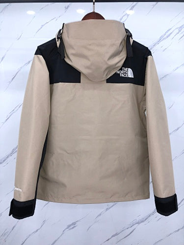 The North Face Khaki Black GORE-TEX Mountain Jacket Snap Button Waterproof