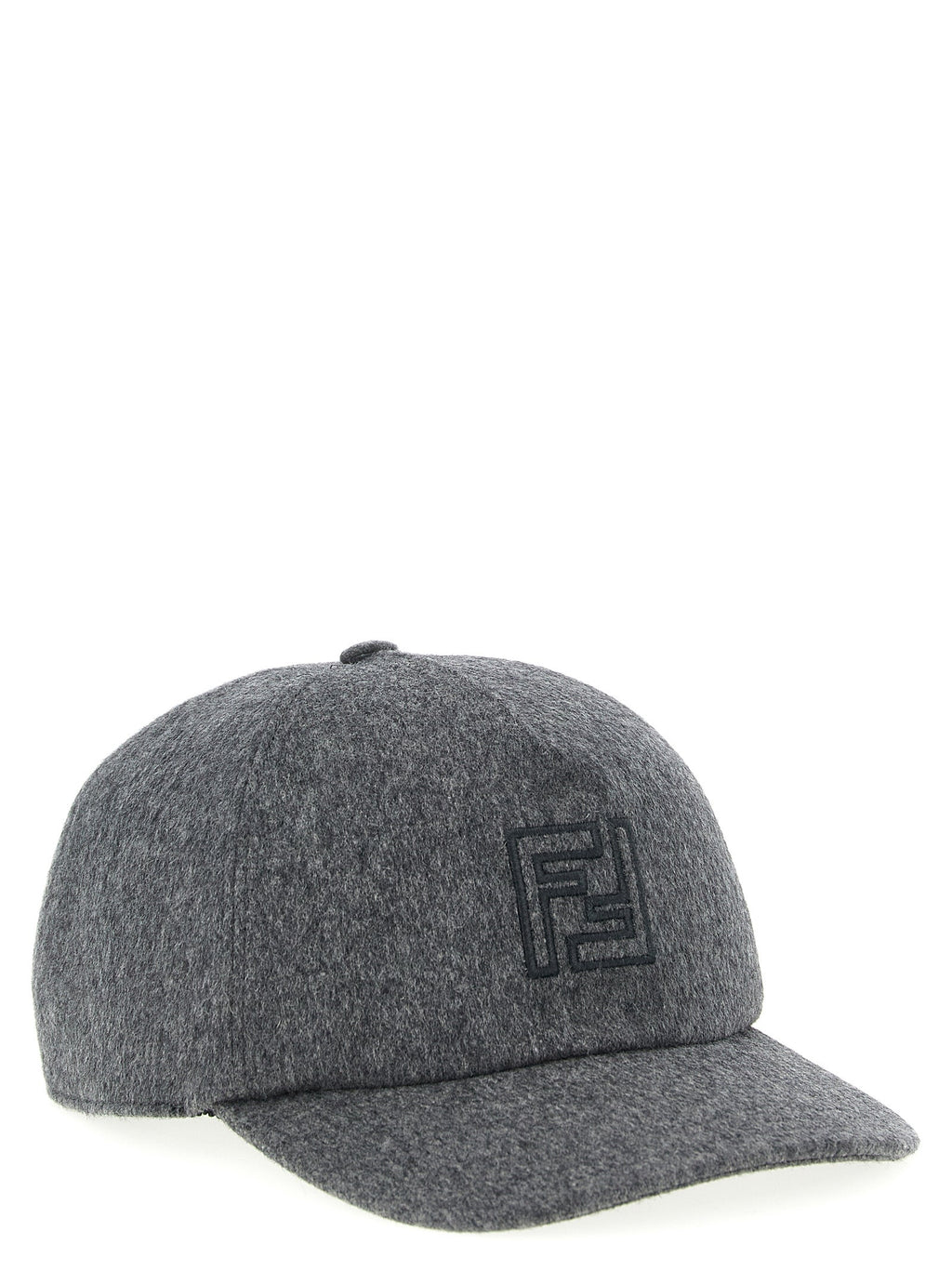 Fendi Gray Wool Baseball Cap
