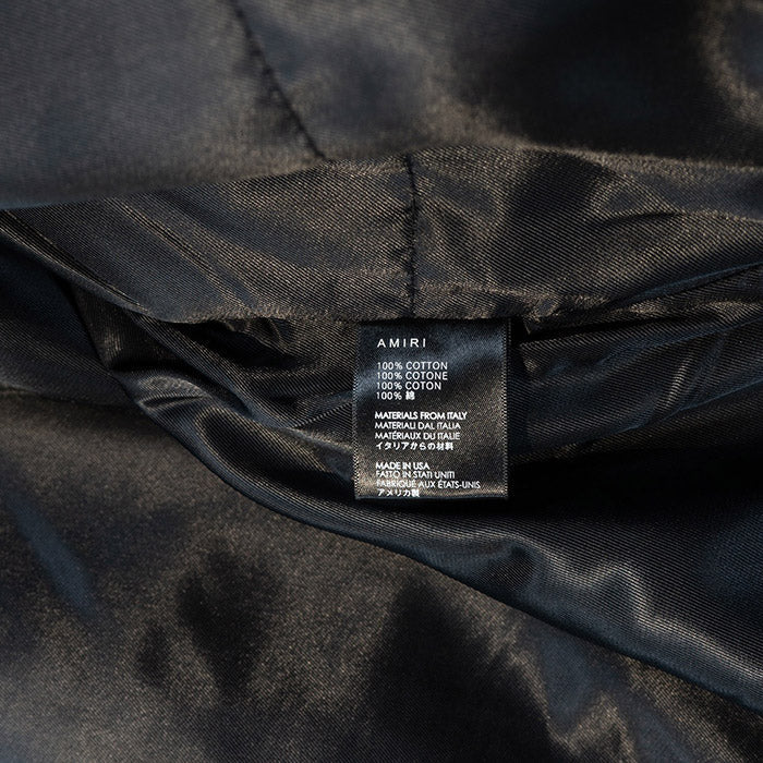 AMIRI thickened loose bomber baseball jacket black