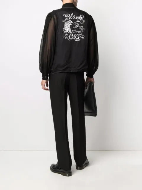 Black Comme Des Garçons logo-embroidered gilet