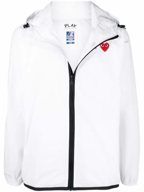 Comme Des Garçons Play x K-Way zipped hooded jacket