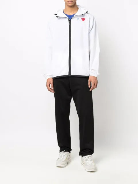 Comme Des Garçons Play x K-Way zipped hooded jacket