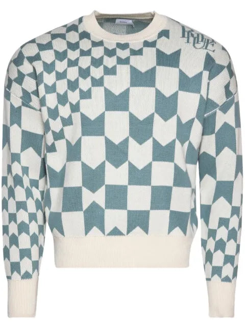 RHUDE Racing monogram-intarsia jumper