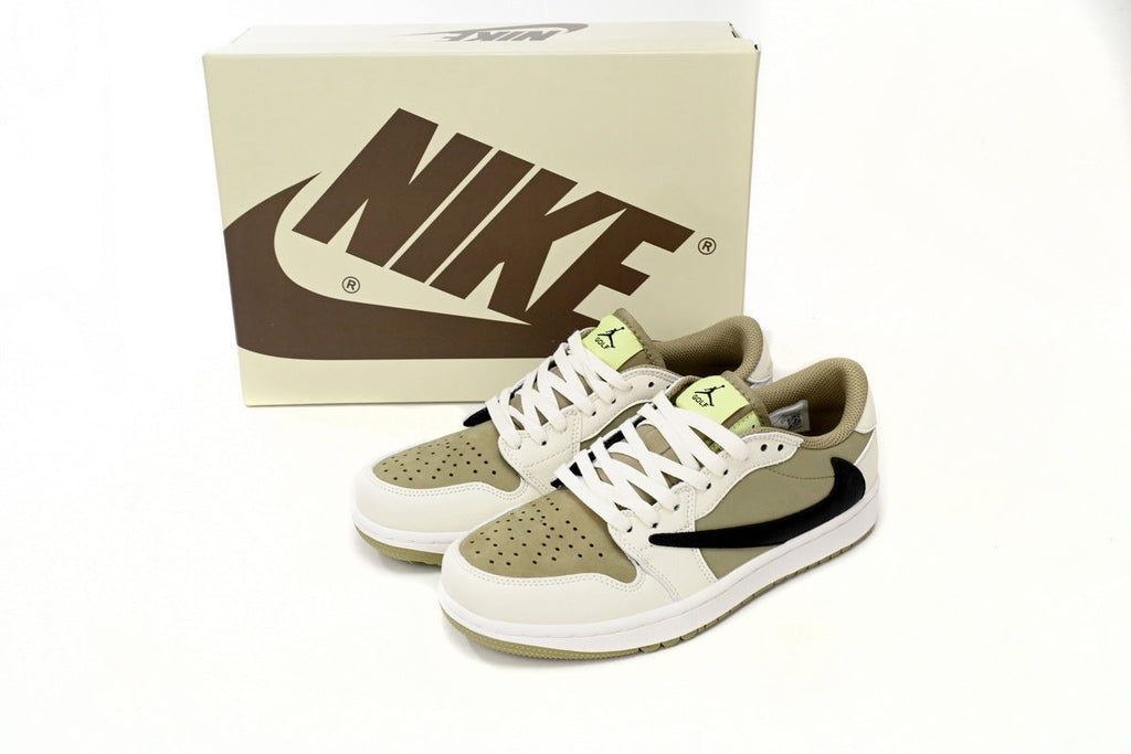 Jordan 1 Retro Low Golf Travis Scott Neutral Olive Reps Sneaker FZ3124-200