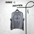Chrome Hearts Embroidered Ripped Crew Neck Sweater