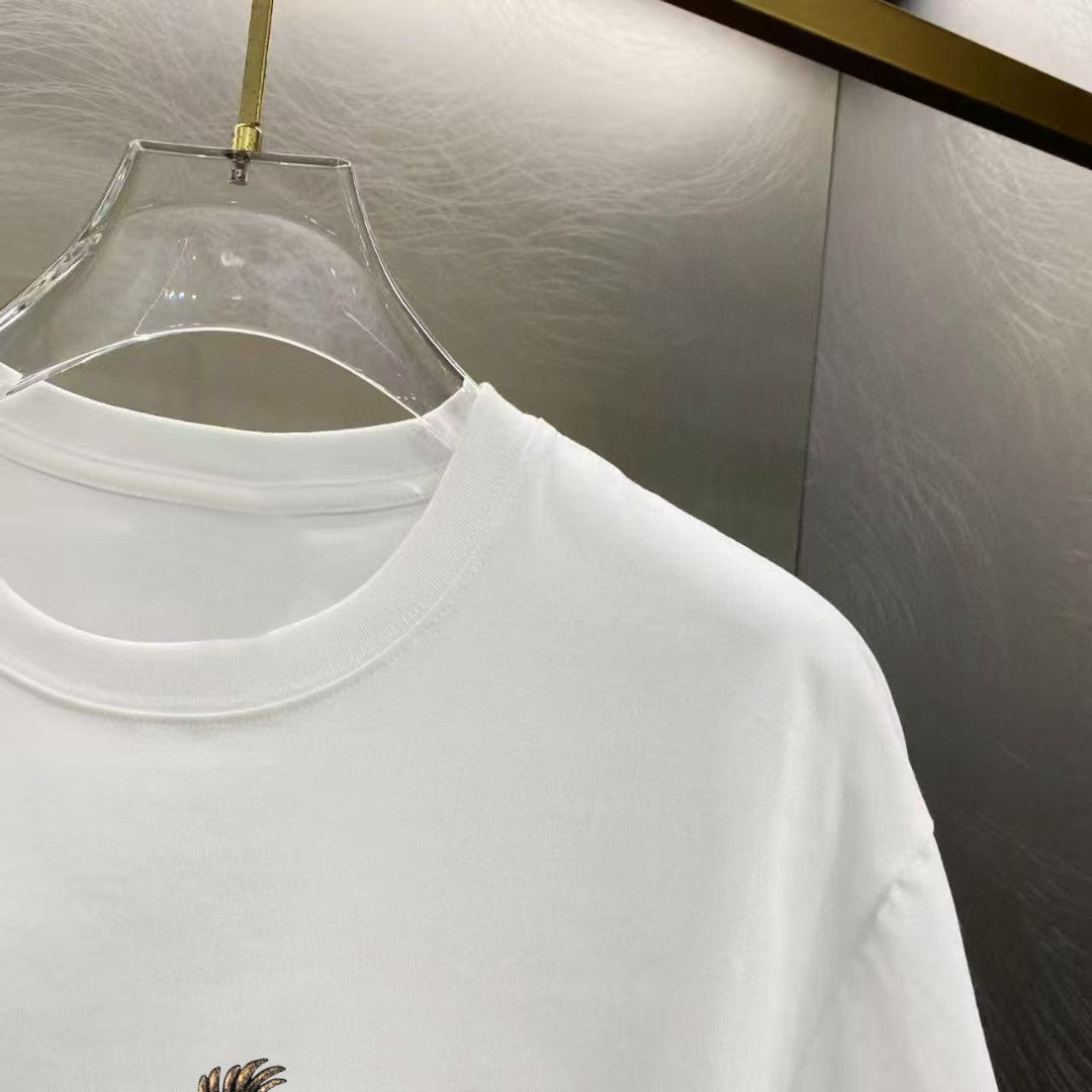 Amiri Eagle Motif Front Graphic Crew‑Neck Short‑Sleeve T‑Shirt