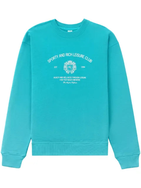 Sporty & Rich slogan-print crew-neck sweatshirt