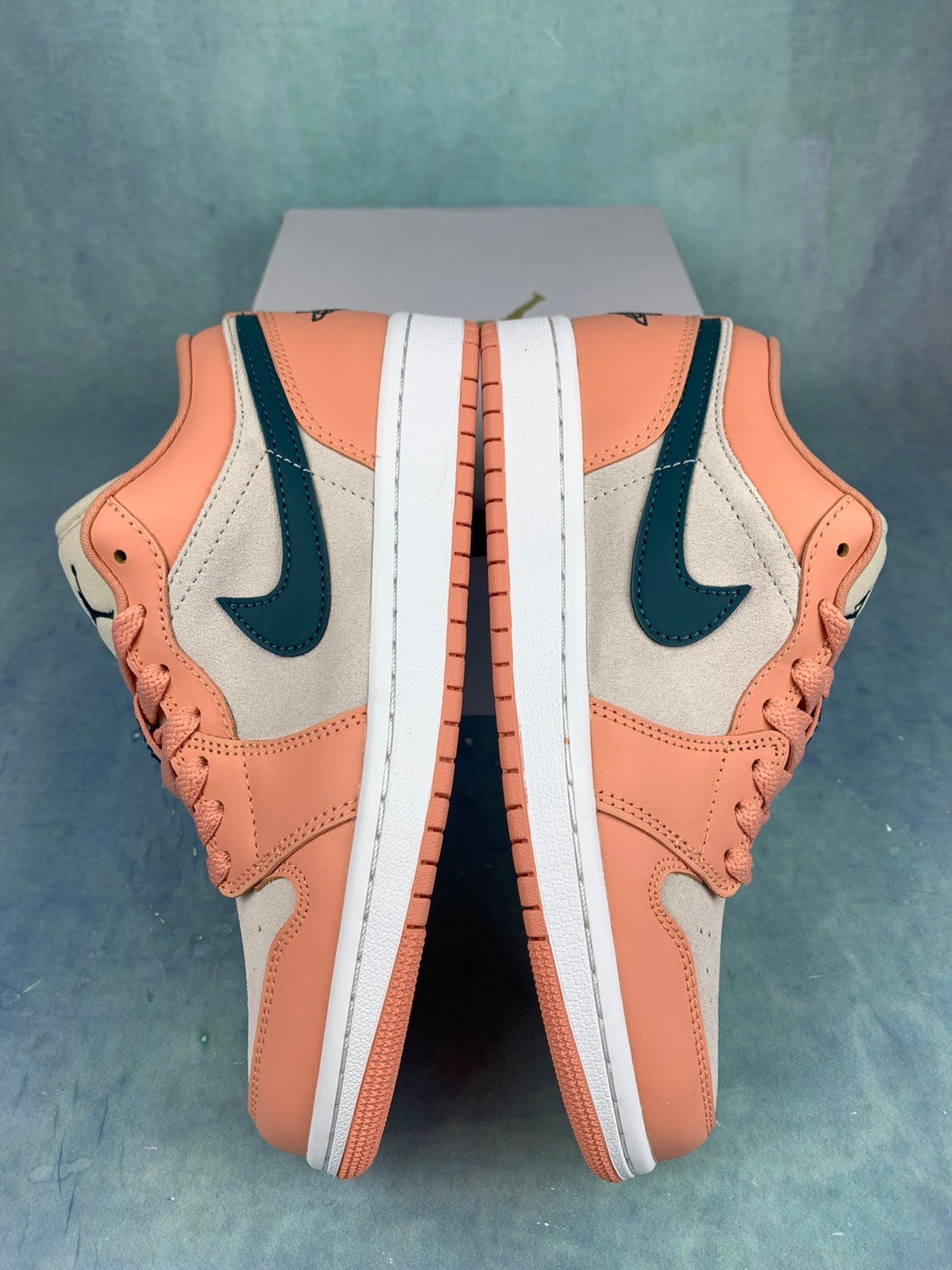 Air Jordan 1 Low Grey/Pink/Green Hook Unisex Sneakers DC0774-800