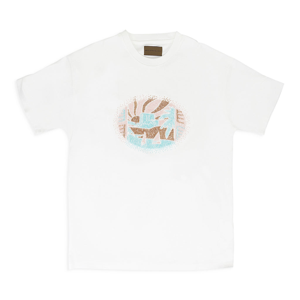 WHITE BEADED NILE RIVER T-SHIRT