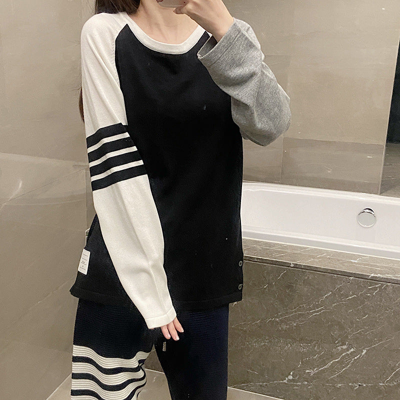 Thom Browne Women's Colorblock Long Sleeve T-Shirt