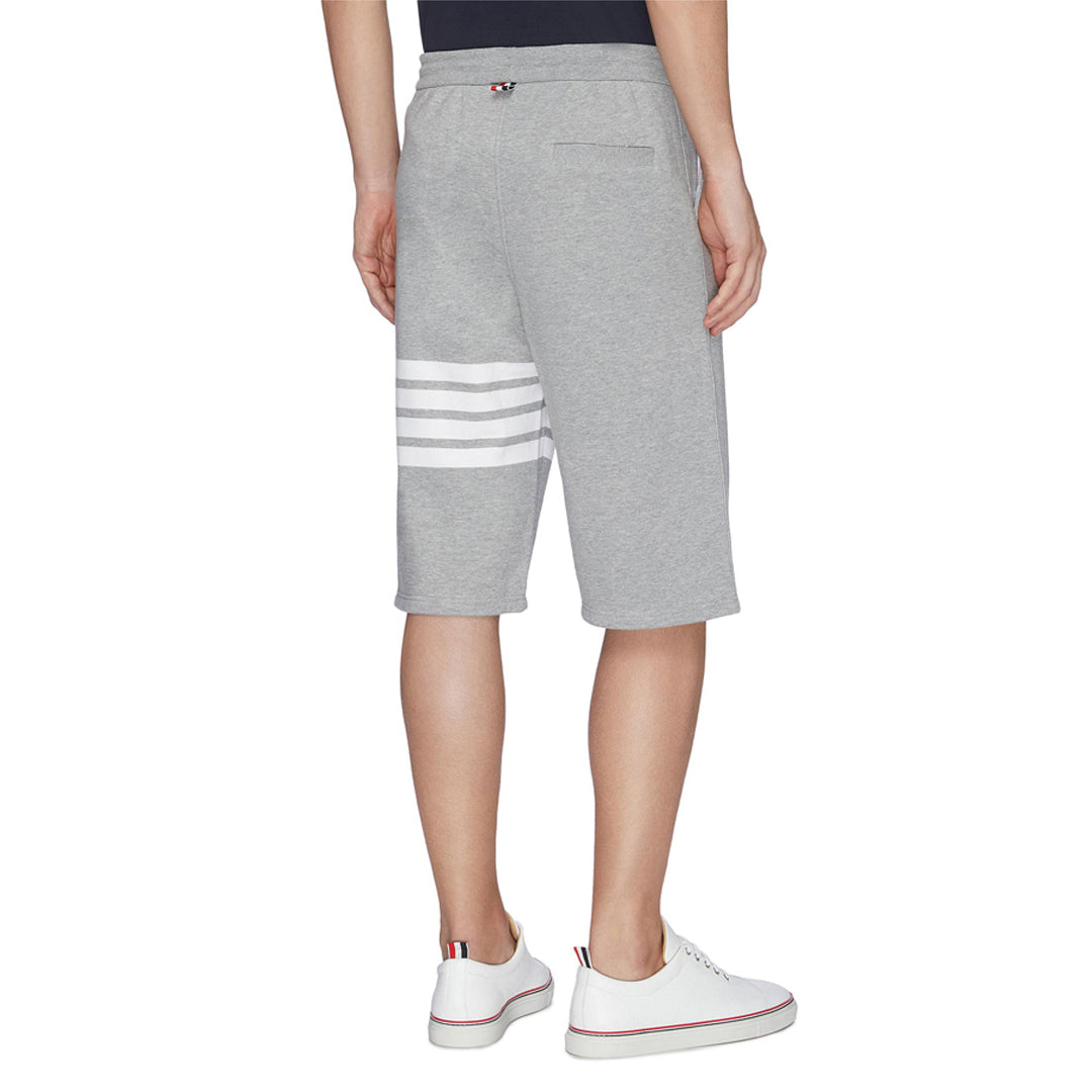 Thom Browne Style Unisex Casual Sweatpants with Signature Four-Bar Detail