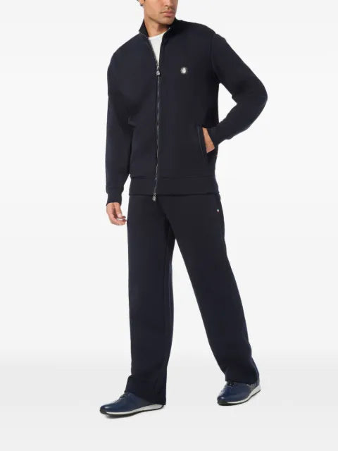 Billionaire full-zip logo-plaque sweatshirt
