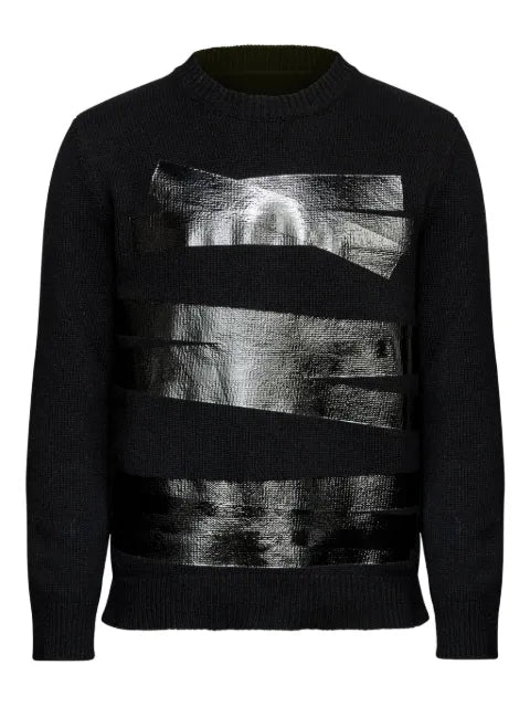 MM6 Maison Margiela metallic stripe knitted sweater