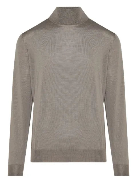 Lardini mock-neck virgin-wool sweater