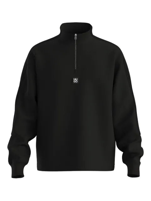 HUGO half-zip panelled sweater