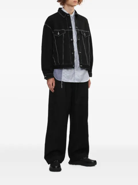 Comme des Garçons Homme contrast-stitching denim jacket