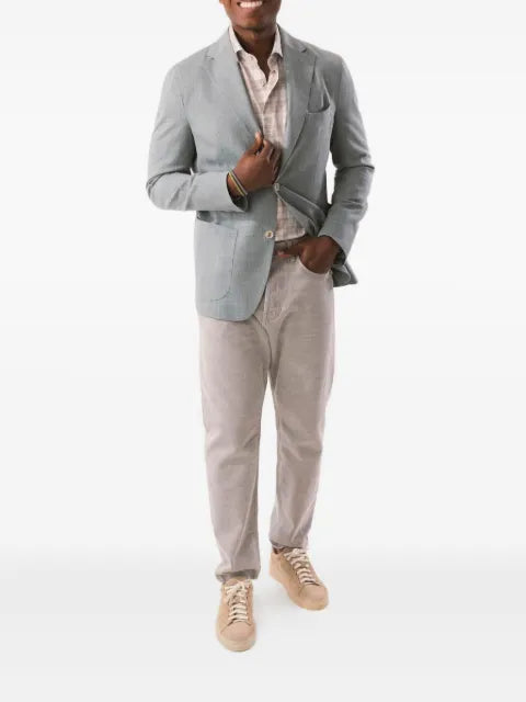 Eleventy single-breasted patch-pocket blazer