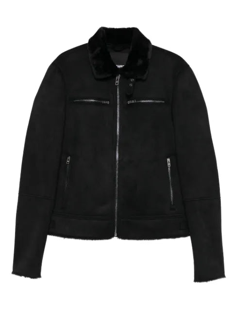 Patrizia Pepe soft-collar biker jacket