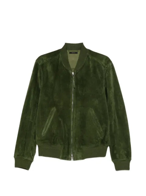 TOM FORD perforated cashmere suede bomber jacket