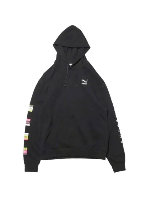 PUMA hooded logo-detail hoodie