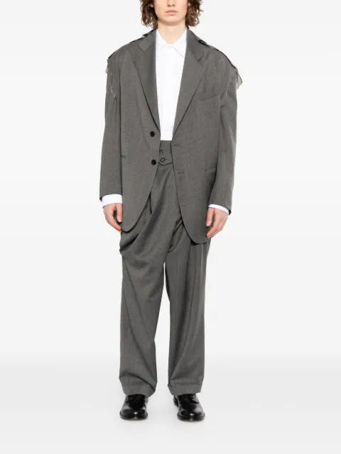Moohong deconstructed striped jacket