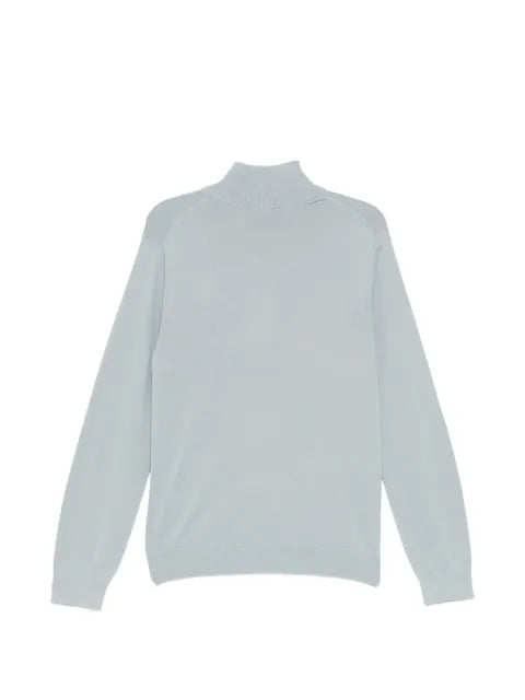 PS Paul Smith organic cotton quarter zip zebra logo sweater