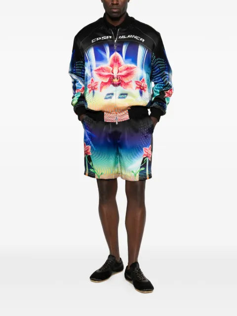 Casablanca floral-print bomber jacket