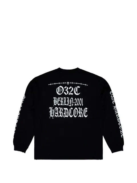 032c lettering-print long-sleeve sweatshirt