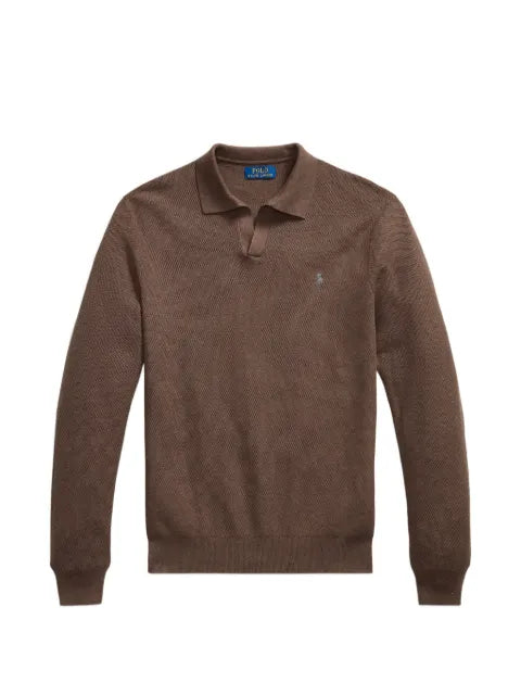 Polo Ralph Lauren logo-embroidered polo-collar sweater