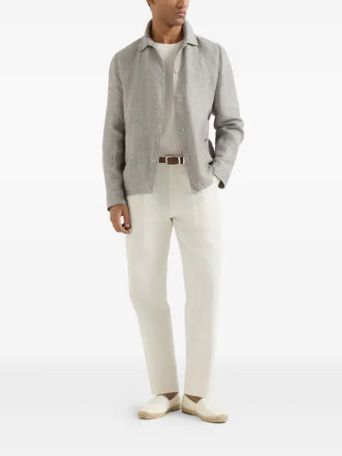 Brunello Cucinelli cotton textured rib lightweight sweater