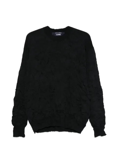 Comme des Garçons Homme crinkled-effect sweater