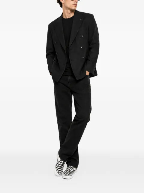 Tagliatore double-breasted linen blazer
