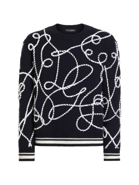 Dolce & Gabbana virgin-wool pullover with embroidery