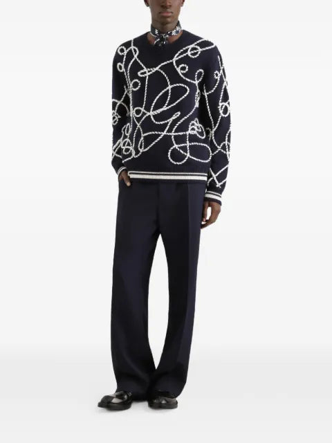Dolce & Gabbana virgin-wool pullover with embroidery