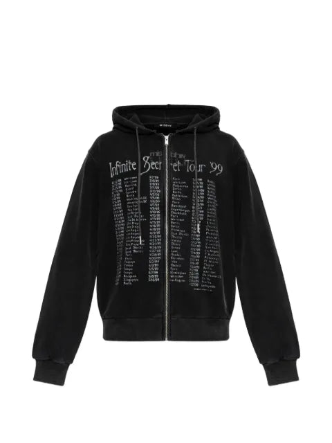 MISBHV graphic-print zip-up hoodie