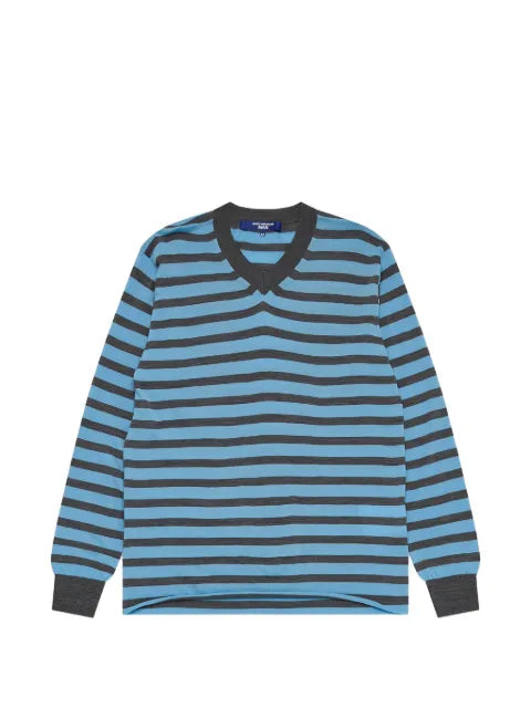 Junya Watanabe MAN striped V-neck sweatshirt
