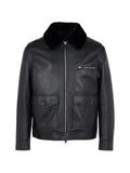 Yves Salomon shearling-collar leather jacket