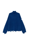 MM6 Maison Margiela distressed ribbed-knit sweater