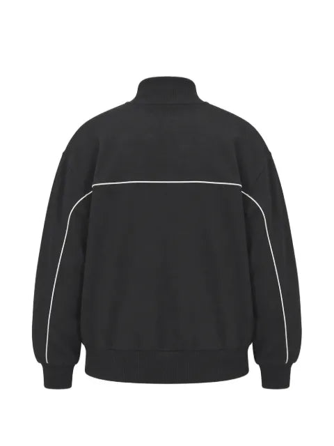 Lacoste trim-accent zipped sweatshirt