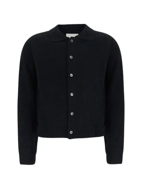 DUNST button-up polo-collar cardigan