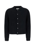 DUNST button-up polo-collar cardigan