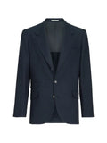 Brunello Cucinelli mouliné virgin-wool twill deconstructed Cavallo blazer with metal buttons
