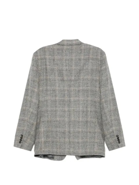 Canali check-pattern single-breasted blazer