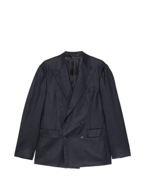 Canali double-breasted peak-lapels wool blazer
