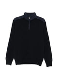 Paul & Shark quarter-zip panelled sweater
