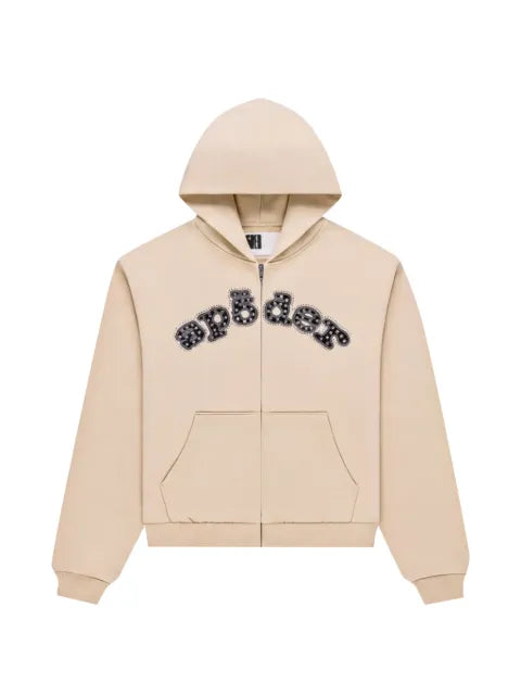 SP5DER Mixed Stone OG V2 rhinestone-embellished logo-print hoodie