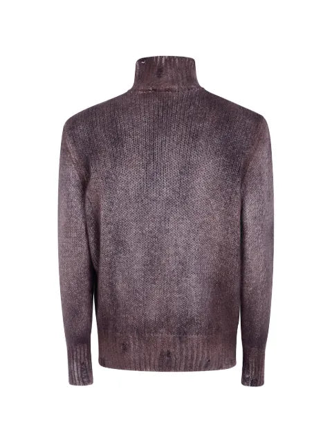 Avant Toi distressed-effect roll-neck sweater