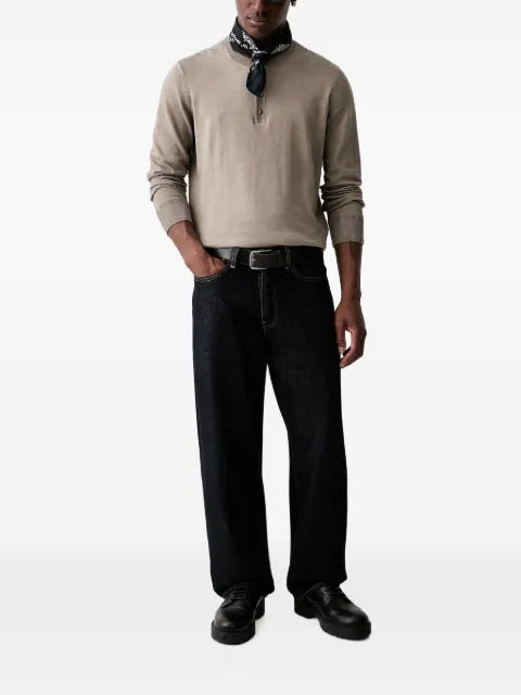 rag & bone henley-neck sweater